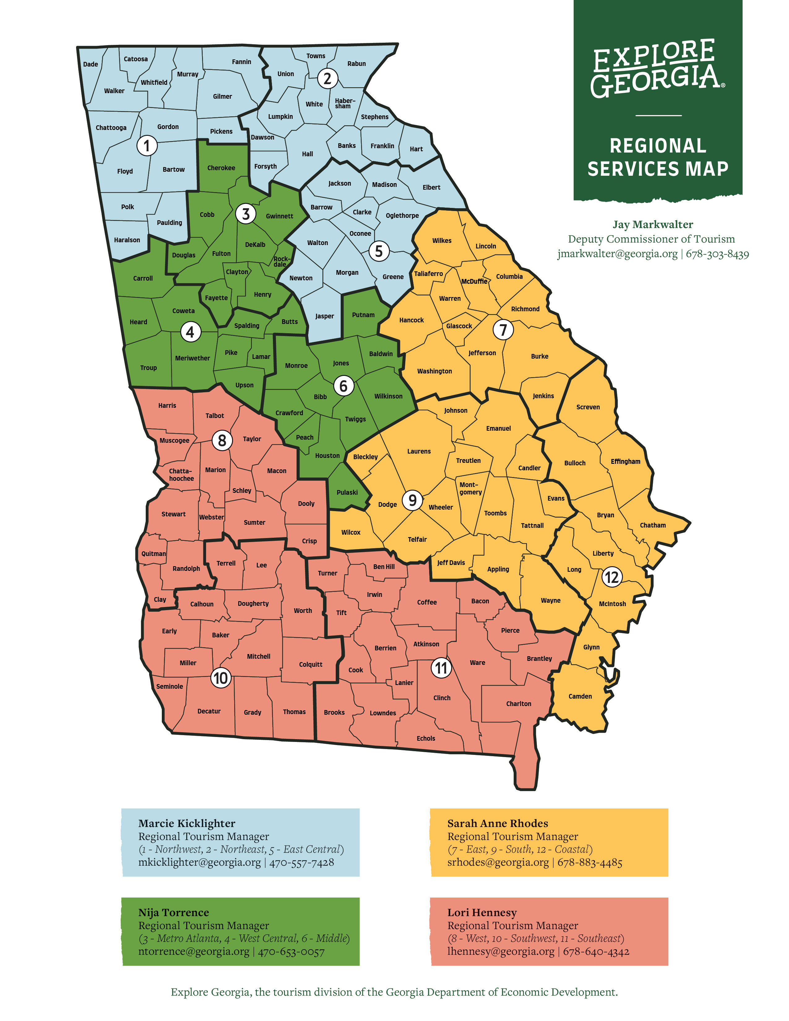 Explore Georgia Regional Services Map 2025