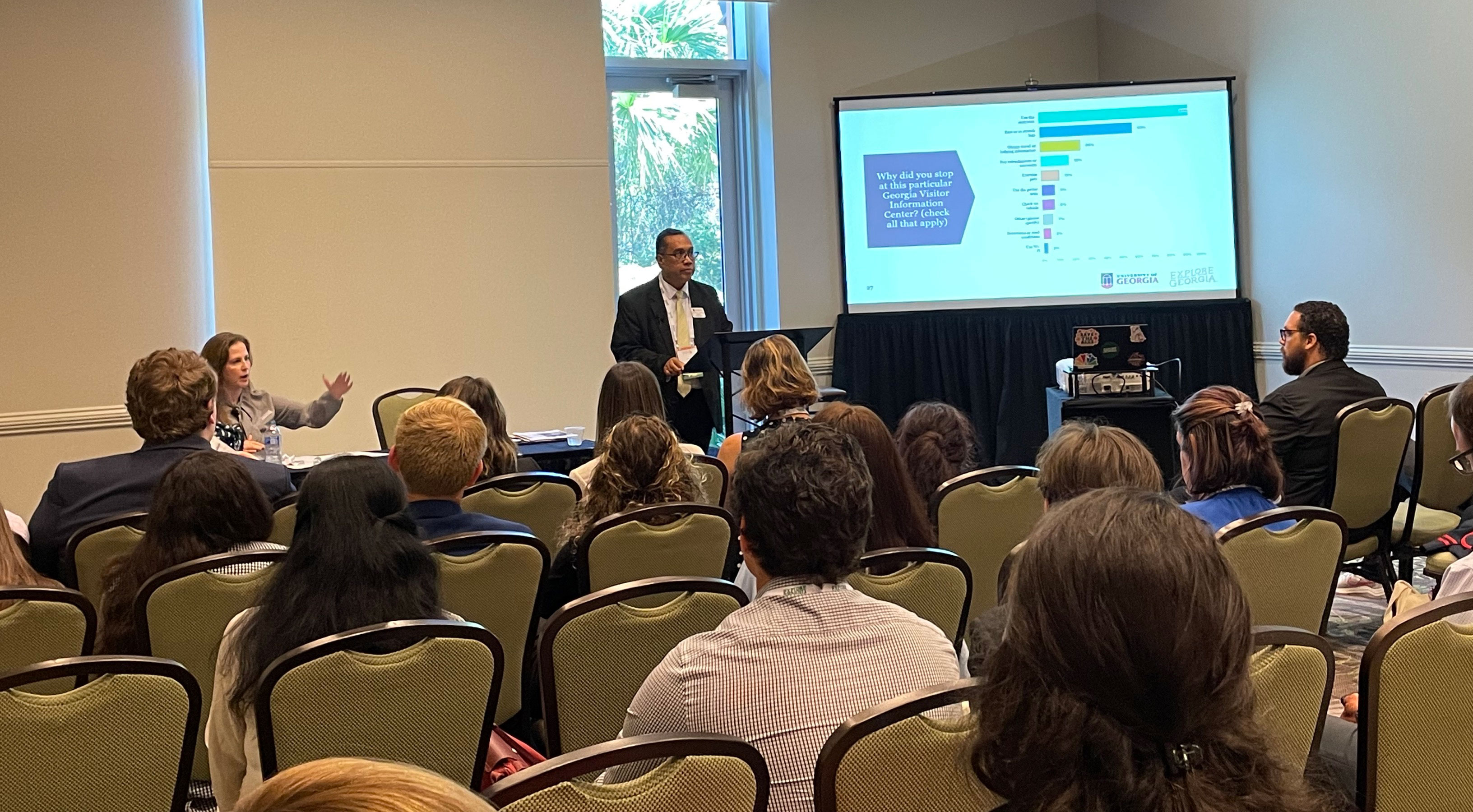 Ashley Barfield and John Salazar presenting at 2023 Georgia Governor's Tourism Conference