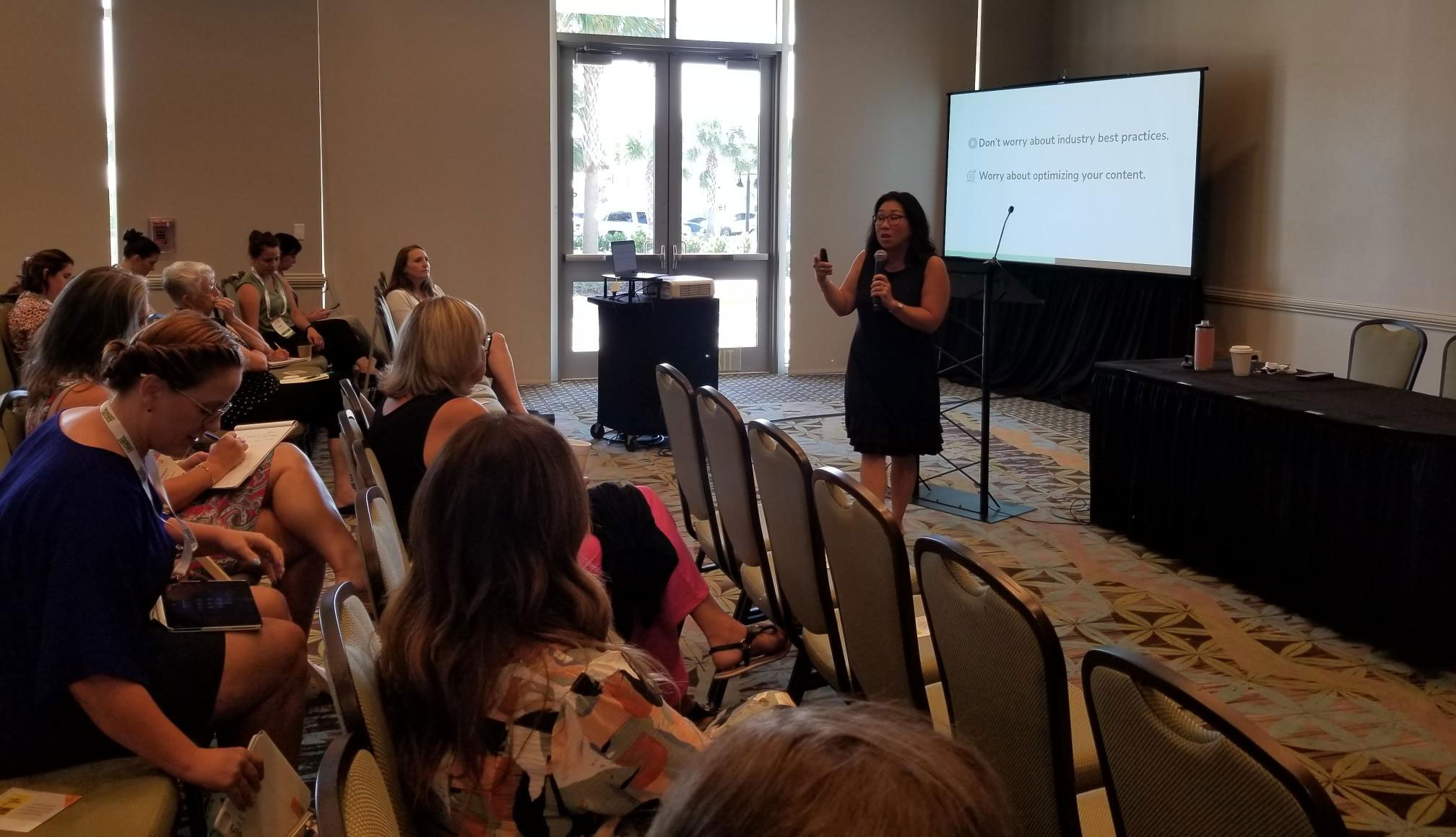 Jenny Li Fowler presenting at the 2023 Georgia Governor's Tourism Conference