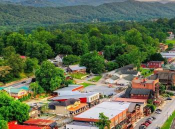 Aerial view of Blue Ridge, Georgia