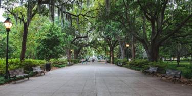 Forsyth Park in Savannah, Georgia. Photo by @wandernorthga