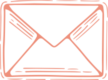Email detailed illustration, peach