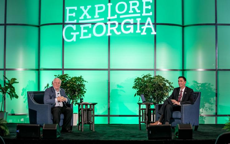 Roger Dow and Mark Jaronski at the 2020 Georgia Tourism Summit